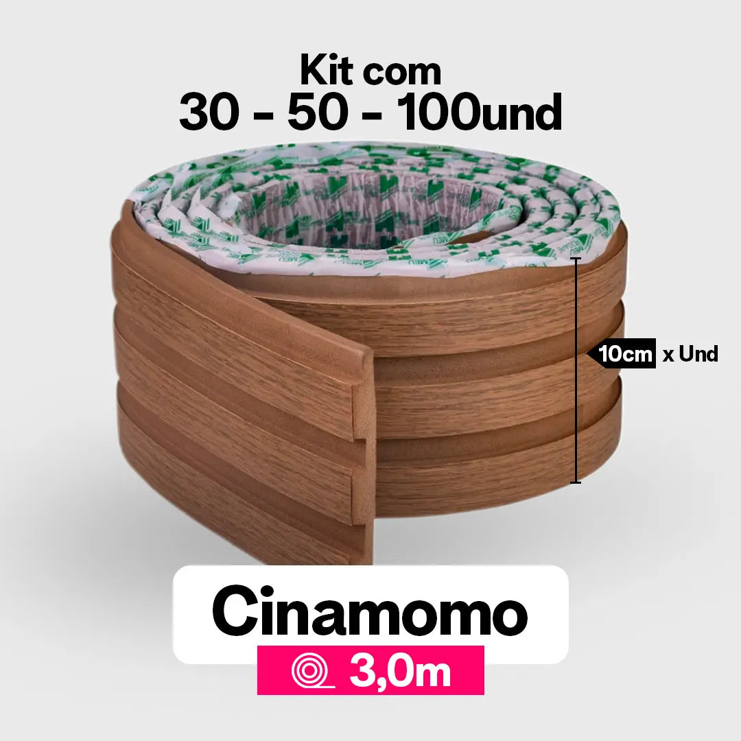 Kit Painel Ripado Autocolante 3M Laminado  | Linha Madeto | TOP