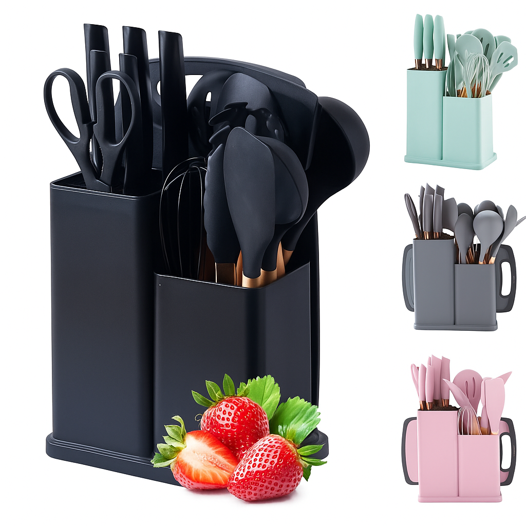 Kit Luxo 19 Peças para Sua Cozinha Organizada e Sofisticada