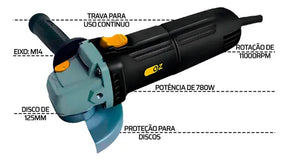 Kit Maquina De Solda Elétrica Inversora Eletrodo Mma 120a Com Esmerilhadeira e Acessórios OZ