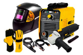 Kit Maquina De Solda Elétrica Inversora Eletrodo Mma 120a Com Esmerilhadeira e Acessórios OZ