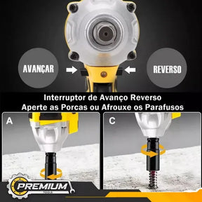 Chave De Impacto 48v Profissional 620Nm Maleta 35 Peças