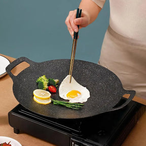 CookFlex™ – Frigideira de Pedra Vulcânica Antiaderente (Cozinhe sem Óleo e Sem Grudar Nada) - Frete Grátis!