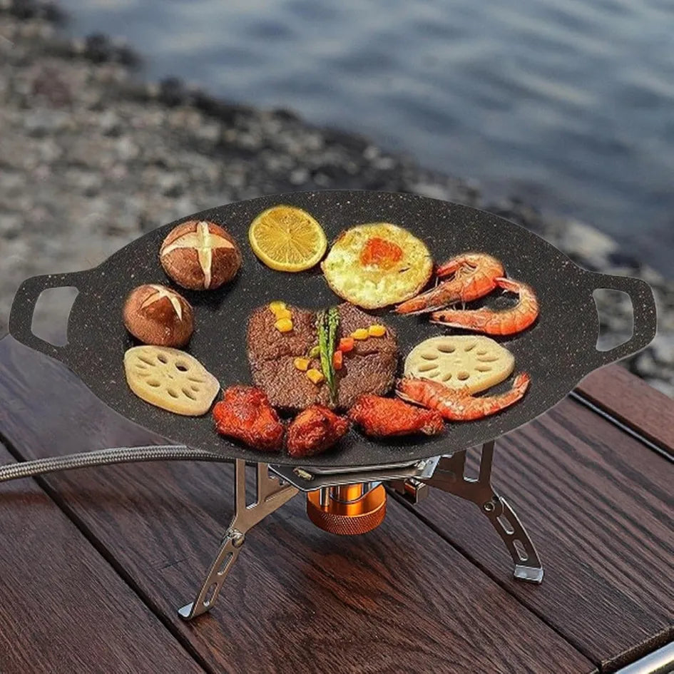 CookFlex™ – Frigideira de Pedra Vulcânica Antiaderente + Livro Digital com 30 Receitas Saudáveis e Rápidas para o Dia a Dia!