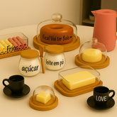 Kit Café em Bambu – 08 Peças + Brinde Especial (06 Xícaras)