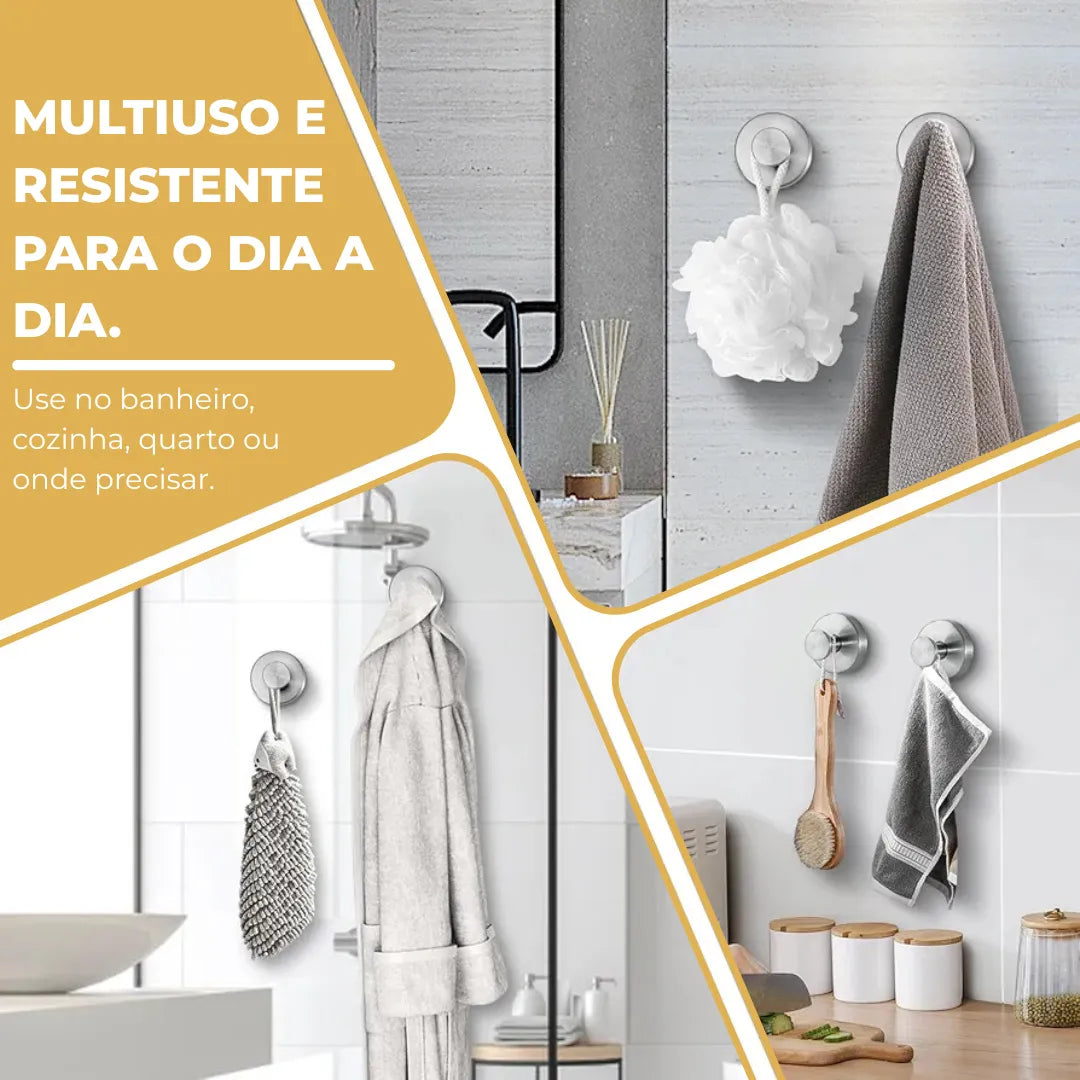 FixPro® – Gancho de Ventosa Premium (Fixação Ultra Forte sem Furos!) – Compre 1 Leve 2!