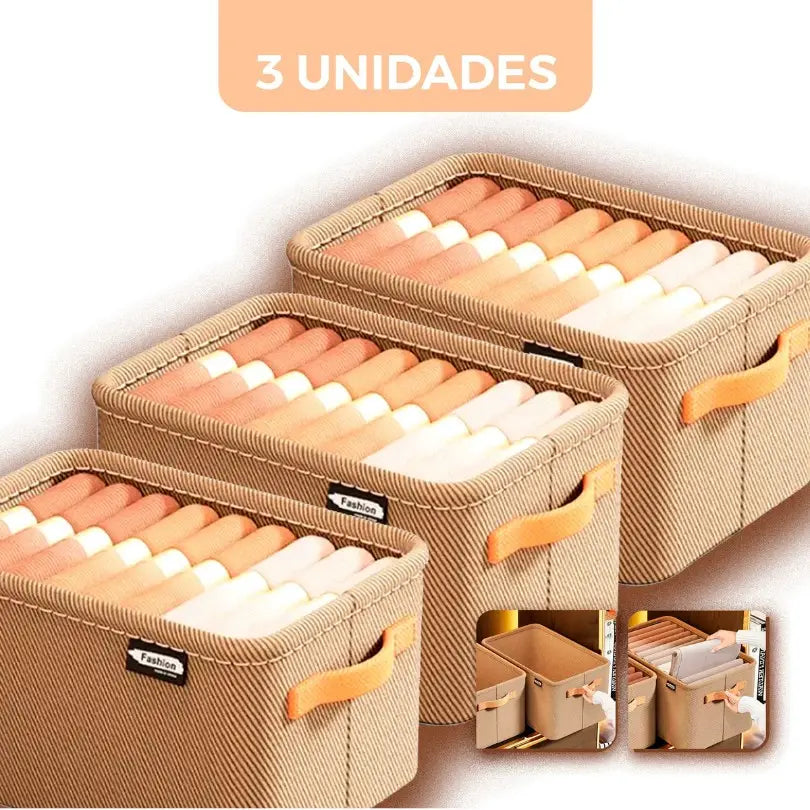 [Compre 1 Leve 3] Organizador de Roupas Dobrável Imperial Box® + Brinde: Cabide Flexível 9 em 1