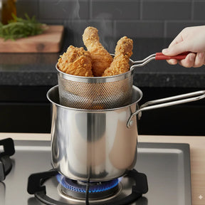 Panela Fritadeira Com Cesto Inox FryChef® + Brinde: Espátula de Inox