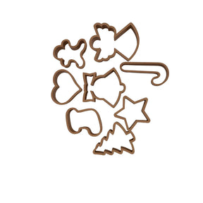 Kit Cortadores Festa Natalina | Crie Doces e Biscoitos Decorados com Magia | Kit com 8 peças