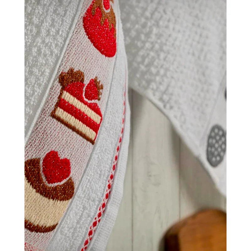 Kit Pano de Copa Festivo | Decoração Natalina e Alta Absorção | Kit 3 Unidades