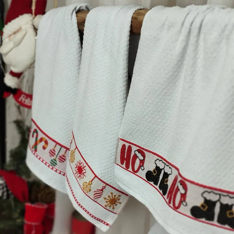 Kit Pano de Copa Festivo | Decoração Natalina e Alta Absorção | Kit 3 Unidades