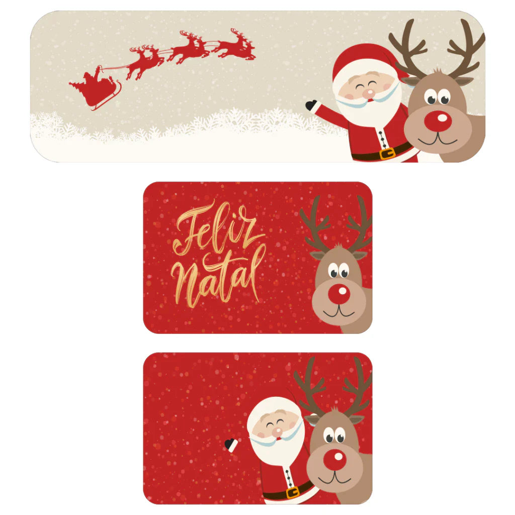 Kit Tapete Natal LuxoClean | Praticidade e Alegria para Receber a Família | Kit 3 Unidades