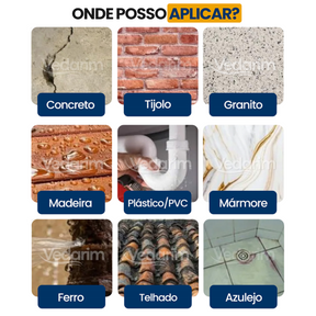 Selante Veda Tudo Impermeabilizante contra Vazamentos e Infiltrações - Rápido, Prático e Super Eficiente