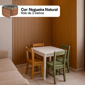 Kit Painel Ripado Autocolante 3M Laminado  | Linha Madeto | TOP