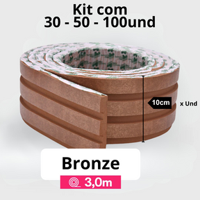 Kit Painel Ripado Autocolante 3M Laminado  | Linha Madeto | TOP