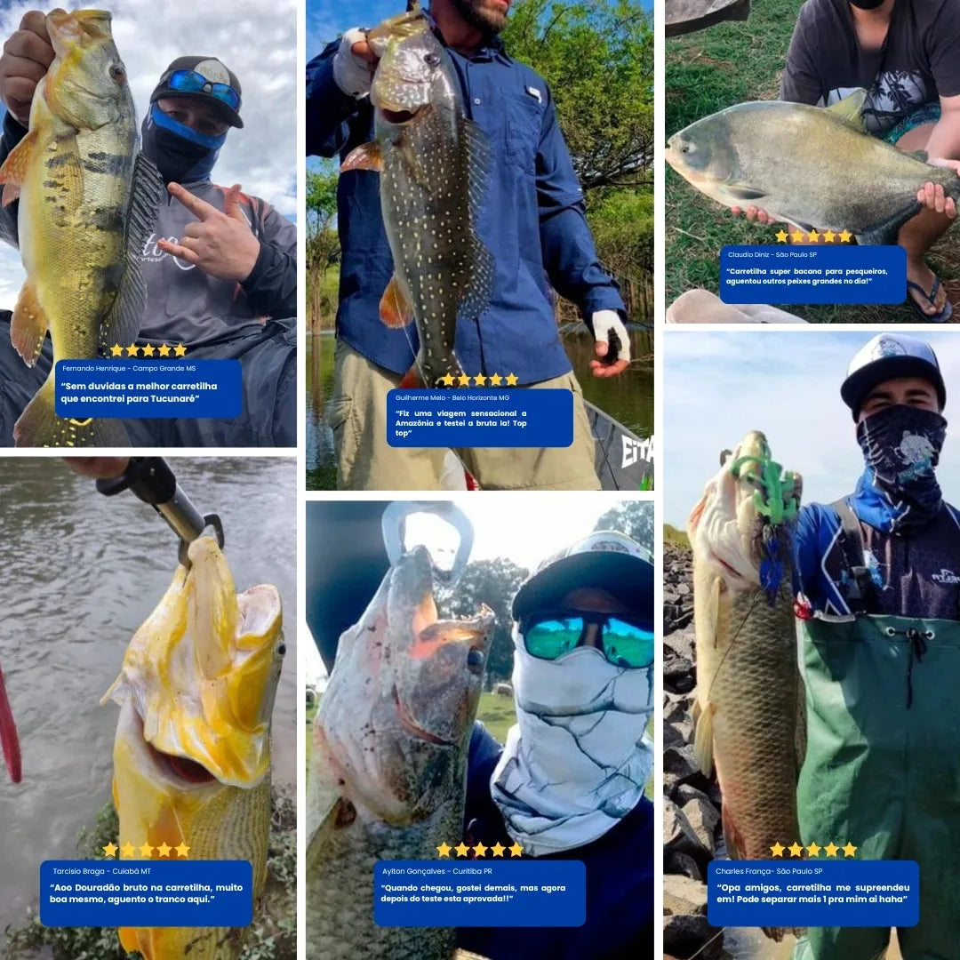 Peixes Pescados por clientes que compraram a Carretilha Abu Garcia Black Max 3 da Horizonte da Pesca