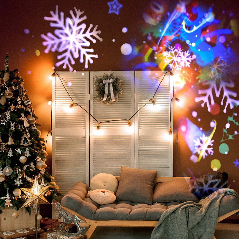 Projetor Natal Mágico Laser | Decoração Completa com Efeito Uau!