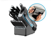 Chef Master™ – Kit 12 Facas  Premium  em Aço Alemão com Afiador Integrado