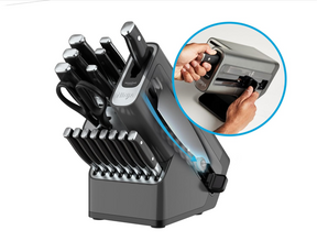 Chef Master™ – Kit 12 Facas  Premium  em Aço Alemão com Afiador Integrado