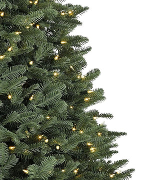 Árvore de Natal White Spruce Verde com Galhos Articulados, Suporte Metálico e Micro LEDs Embutidos