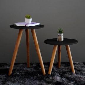 Conjunto de Mesas Laterais em Madeira – Sofisticação e Praticidade