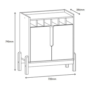 Adega Bar Com 2 Portas 75x79cm
