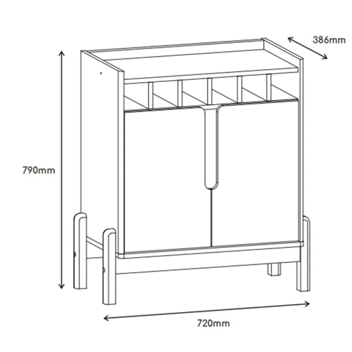 Adega Bar Com 2 Portas 75x79cm