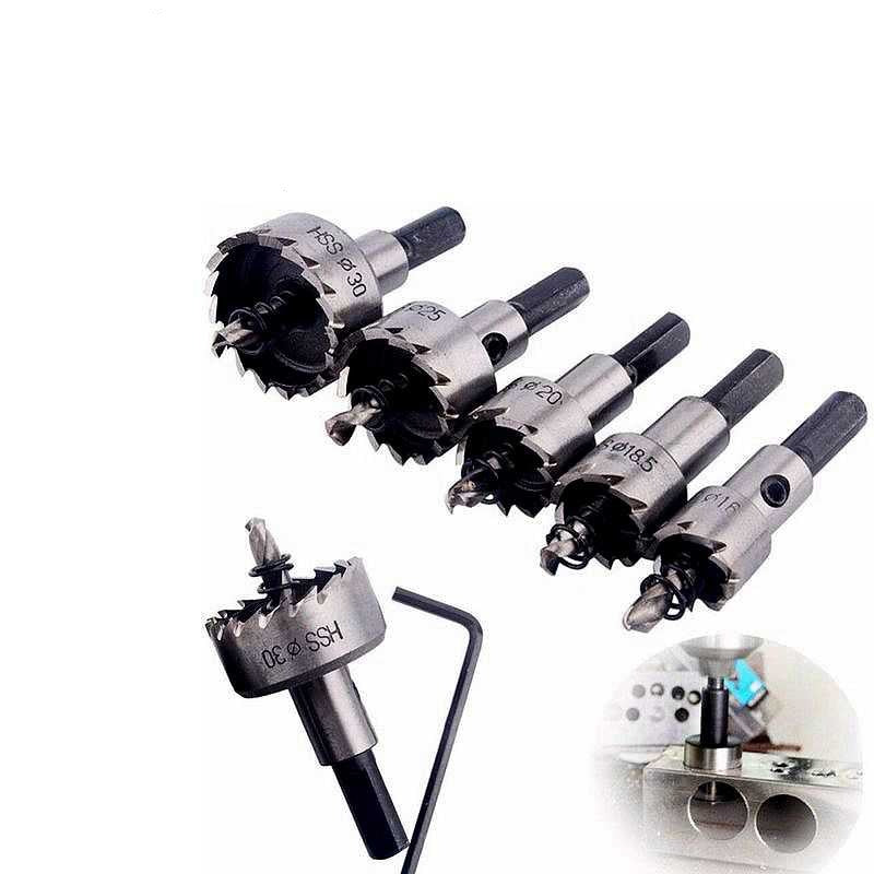 Fura Tudo - Titanium Dril ™ Kit 05 brocas serra copo
