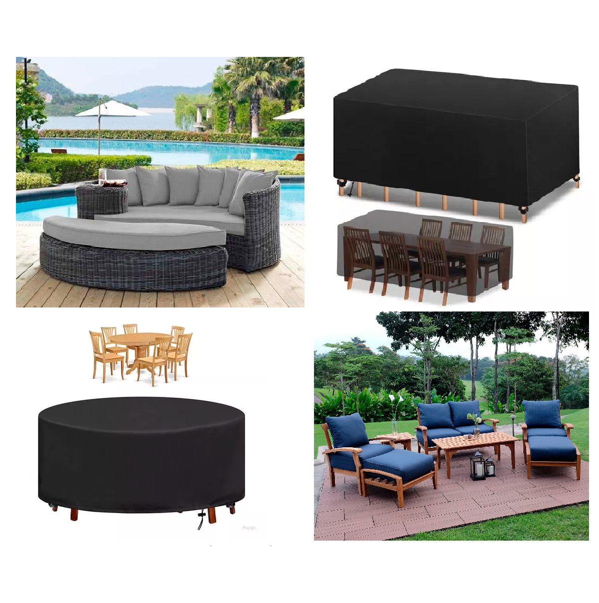 Capa Impermeável Retangular Preta