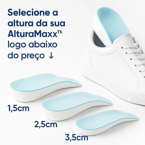 AlturaMaxx™ – Palmilha Ortopédica Invisível +3,5cm