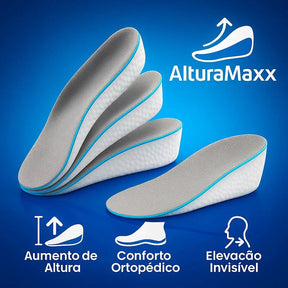 AlturaMaxx™ – Palmilha Ortopédica Invisível +3,5cm