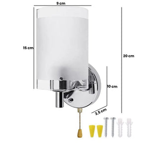 Arandela de Parede Cromada com Interruptor Bivolt