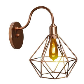 Arandela de Parede em Formato Diamante com Design Retrô Vintage