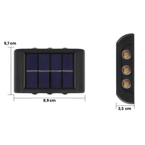 Arandela Solar de Parede para Área Externa com LED