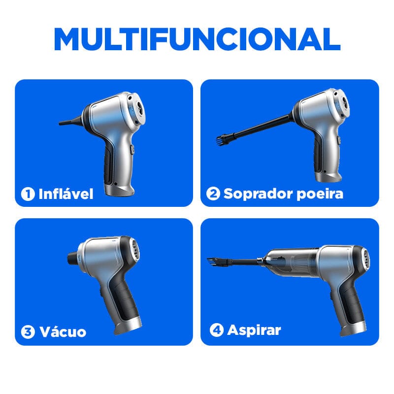 Aspirador de Pó Portátil CleanMax + 5 BRINDES EXCLUSIVOS + FRETE GRÁTIS ATÉ 23:59