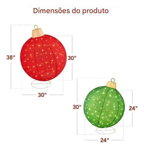 Esferas de Enfeites de Natal com Micro Leds 2025 - PAGUE 1 LEVE 4