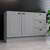 Balcão 2 Portas 3 Gavetas 120cm Branco