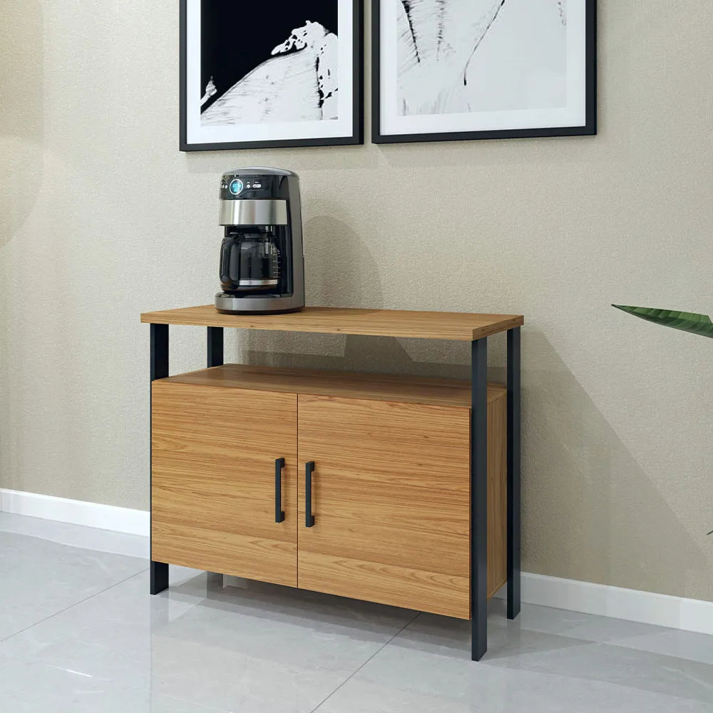 Balcão Aparador Design Industrial Com 02 Portas