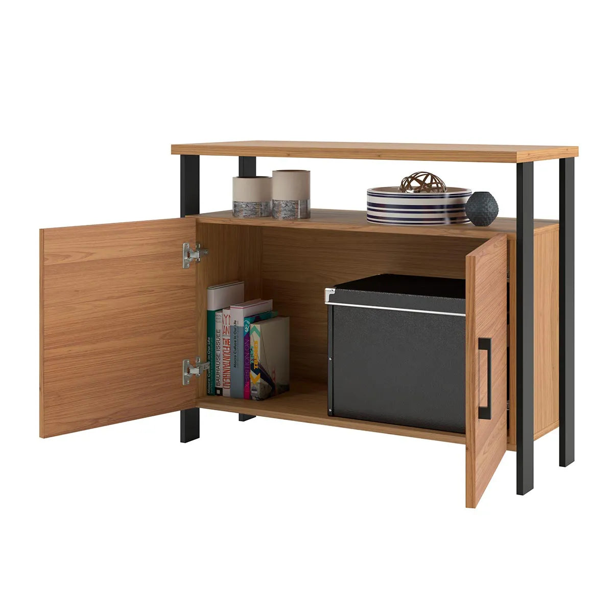 Balcão Aparador Design Industrial Com 02 Portas