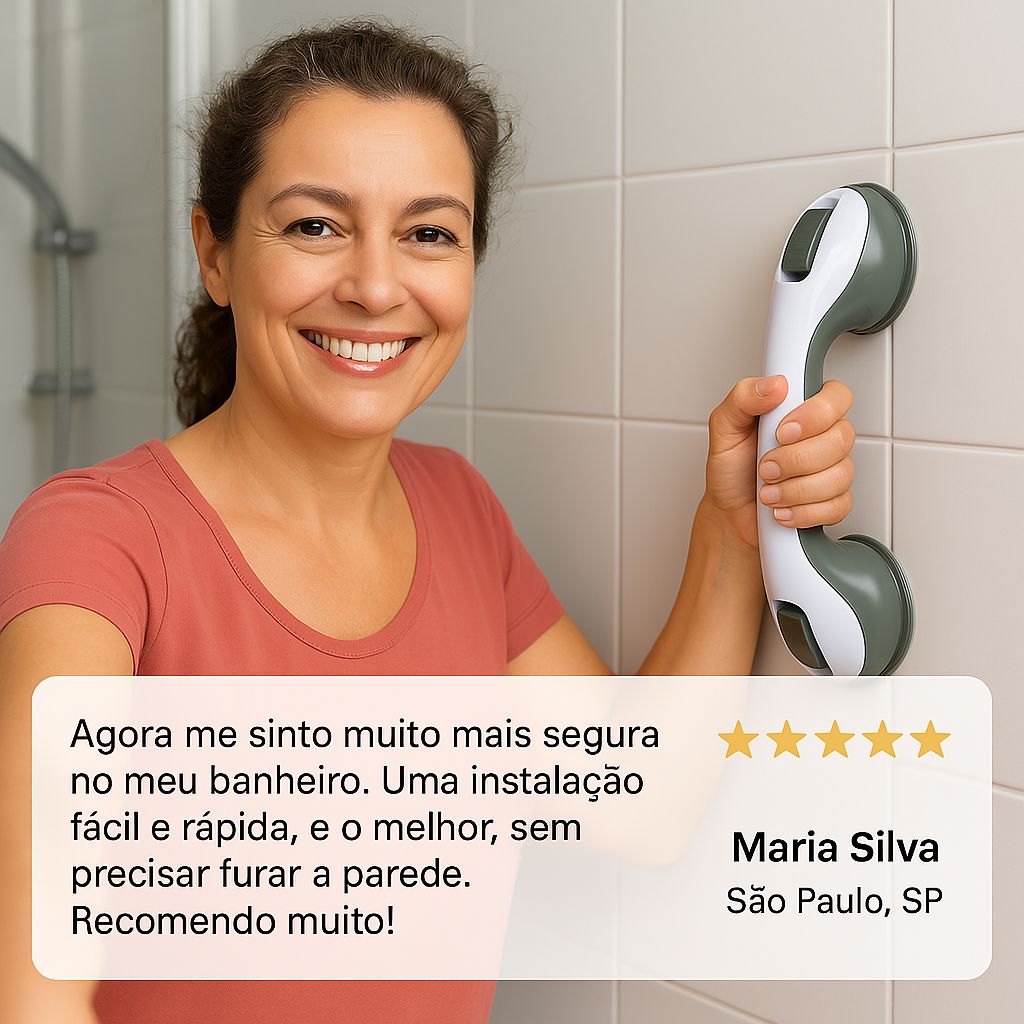 Barra de Apoio Portátil para Banheiro - SafeGrip
