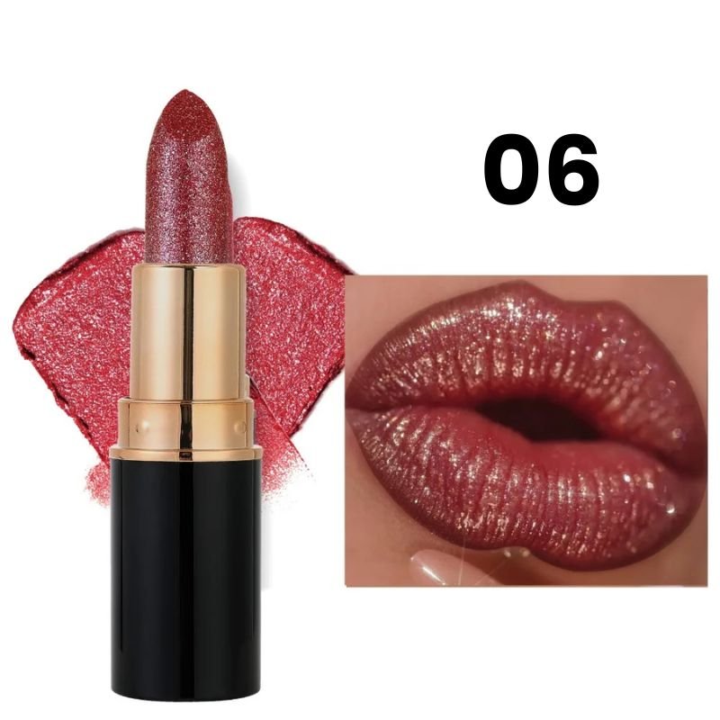 Batom Cintilante com Glitter Hidratante à Prova d'Água Vapor One