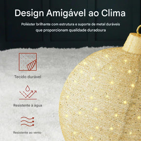 Esferas de Enfeites de Natal com Micro Leds 2025 - PAGUE 1 LEVE 4