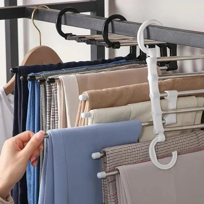 Cabide Magico Retrátil Multifuncional 5 em 1 - Organização e Economia de Espaço