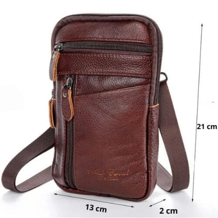 Bolsa Transversal Artesanal Couro Legítimo
