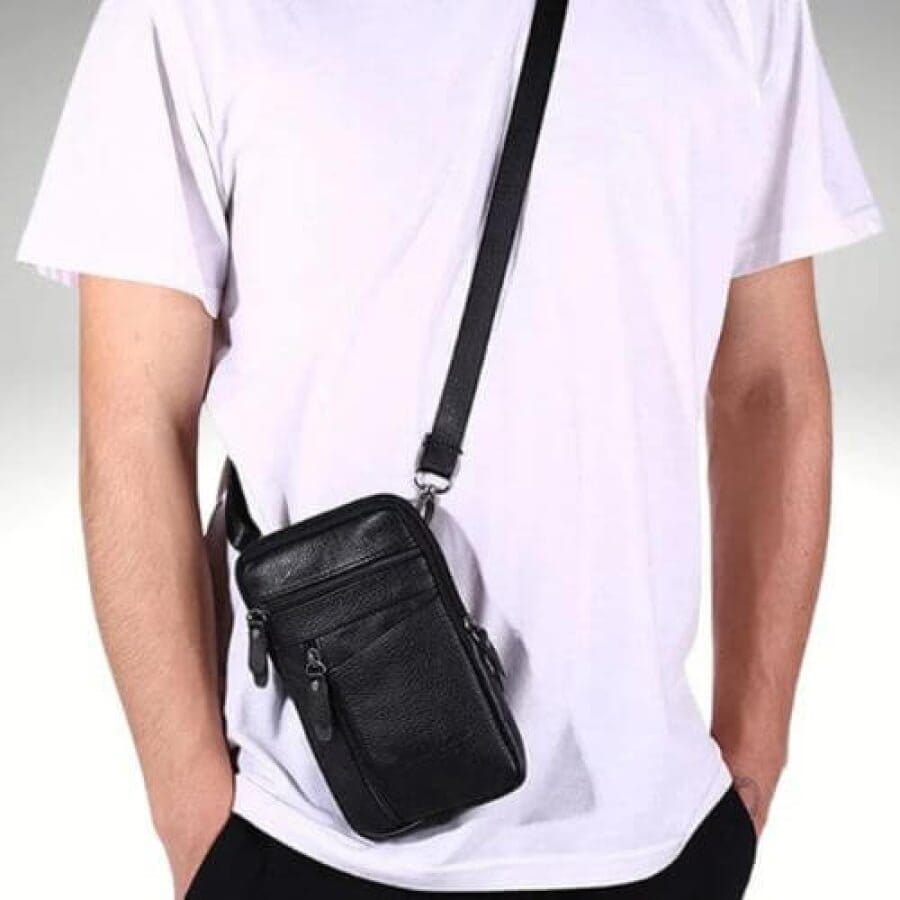 Bolsa Transversal Artesanal Couro Legítimo