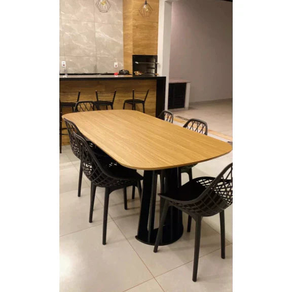 Conjunto Mesa Eames 90cm + 4 Cadeiras Kaila – Design Escandinavo