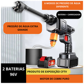 Lavajato 48V Pistola Lavadora Portátil De Alta Pressão Recarregável Carros e Jardins Pistola Residencial Bivolt