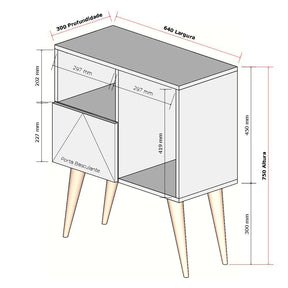 Aparador Buffet Multiuso Retrô Cantinho do Café Dellirium