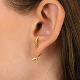 Brinco Serpente banhado a Ouro 18k