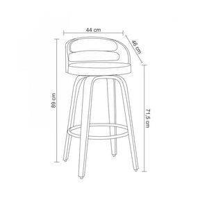 Banqueta para Cozinha Alta Giratória Madeira Rustica