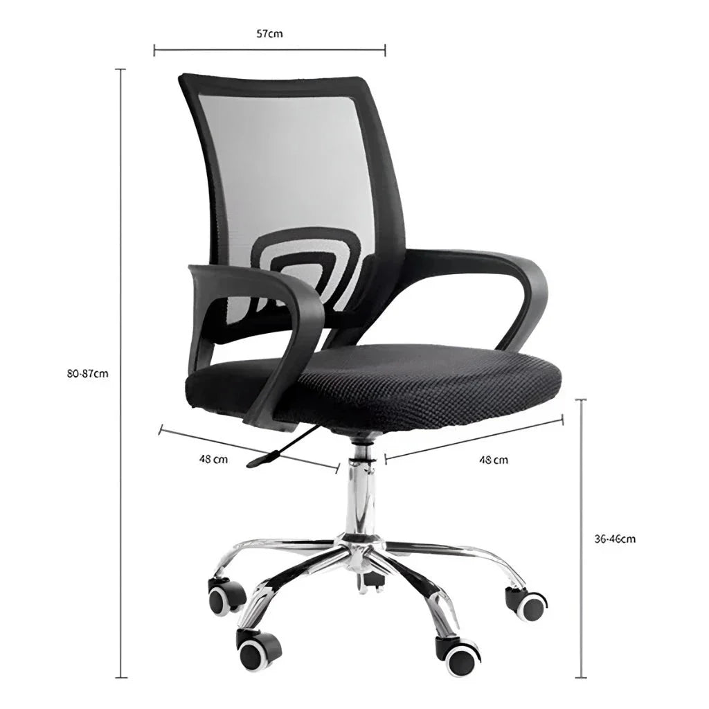 Cadeira de Escritório com Encosto em Tela Mesh